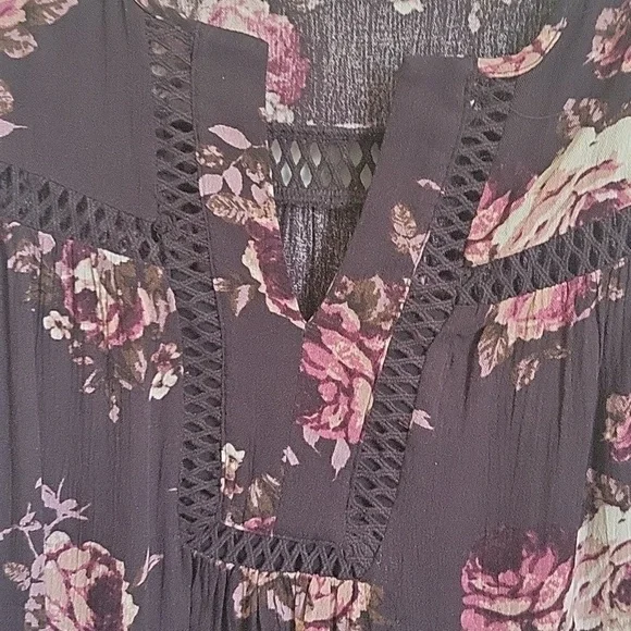 STITCH FIX EXCLUSIVE, Daniel Rainn, Bohemian blouse, crochet detail, sz sm - Picture 2 of 7